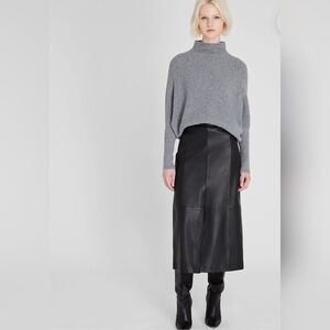 CLUB MONACO Knit CASHMERE Mockneck Sweater - Printed - Grey/White S